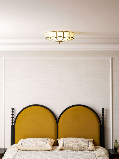 Delacourt Flower Shape Glass Flush Mount Ceiling Light