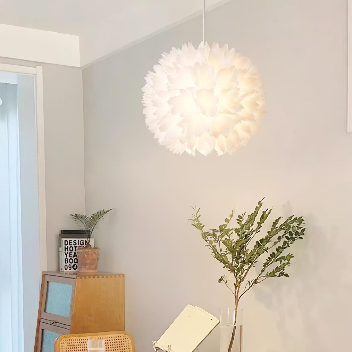 Renuiella Nordic Art Flowers Ball Pendant Light