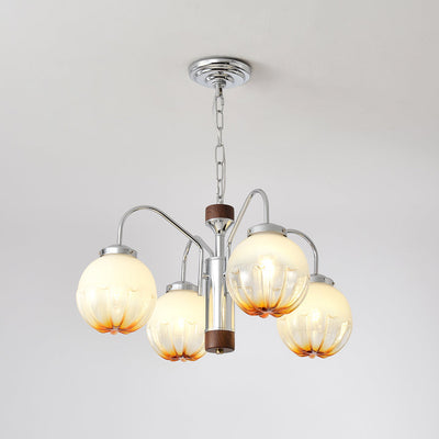 Ulliria Nordic Art Flower Walnut Glass Chandelier