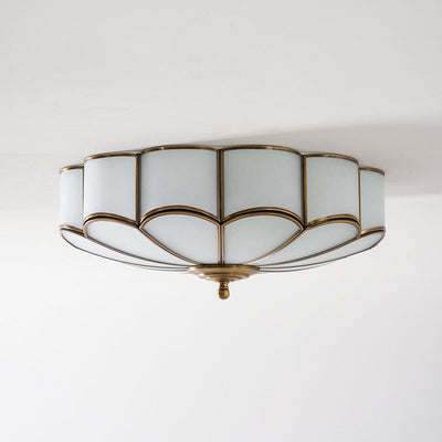Fioraley Flower Shape Glass Flush Mount Ceiling Light