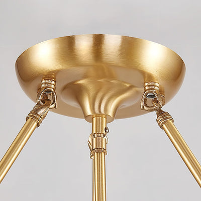 Levenor Ceiling Light Frosted Glass Petal Brass Art