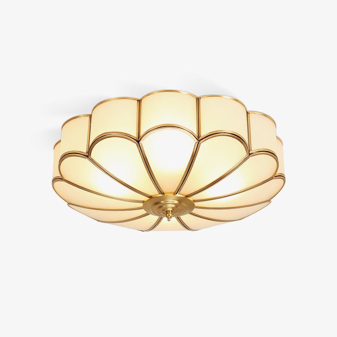 Delacourt Flower Shape Glass Flush Mount Ceiling Light