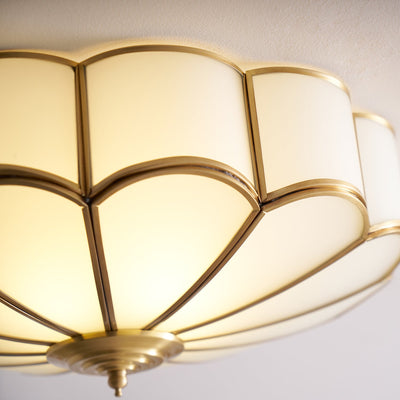 Delacourt Flower Shape Glass Flush Mount Ceiling Light