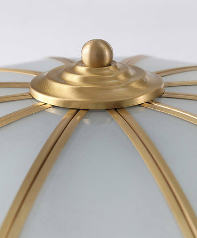 Velenena Ceiling Light Flower Shape Glass Brass