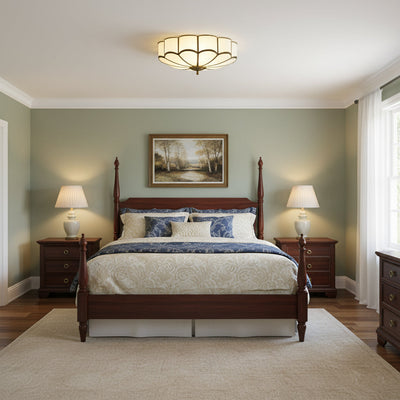Fioraley Flower Shape Glass Flush Mount Ceiling Light