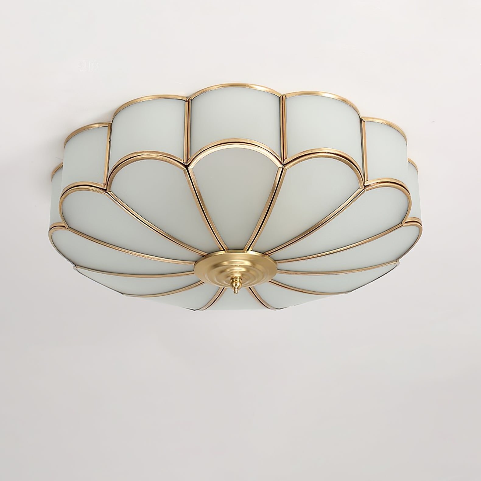 Delacourt Flower Shape Glass Flush Mount Ceiling Light