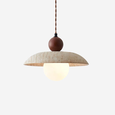 Jojo Pendant Lamp Dome Travertine - Neutral Decor