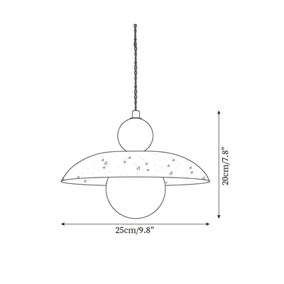 Jojo Pendant Lamp Dome Travertine - Neutral Decor