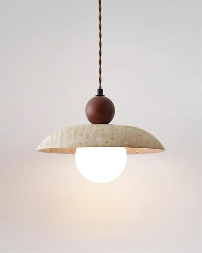 Jojo Pendant Lamp Dome Travertine - Neutral Decor