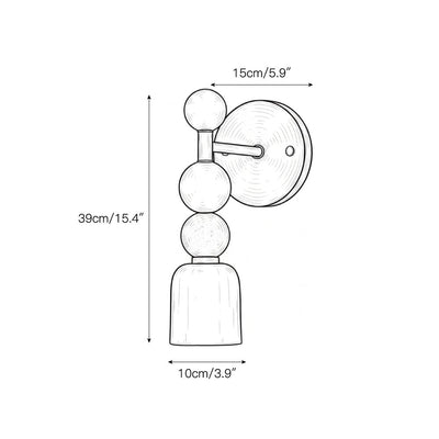 Dovergrove Alabaster Indoor Wall Light