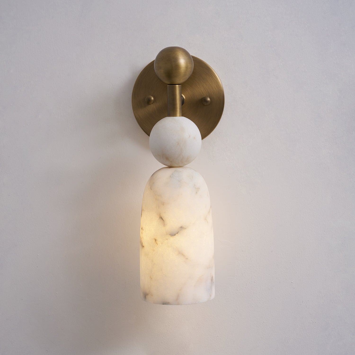 Dovergrove Alabaster Indoor Wall Light
