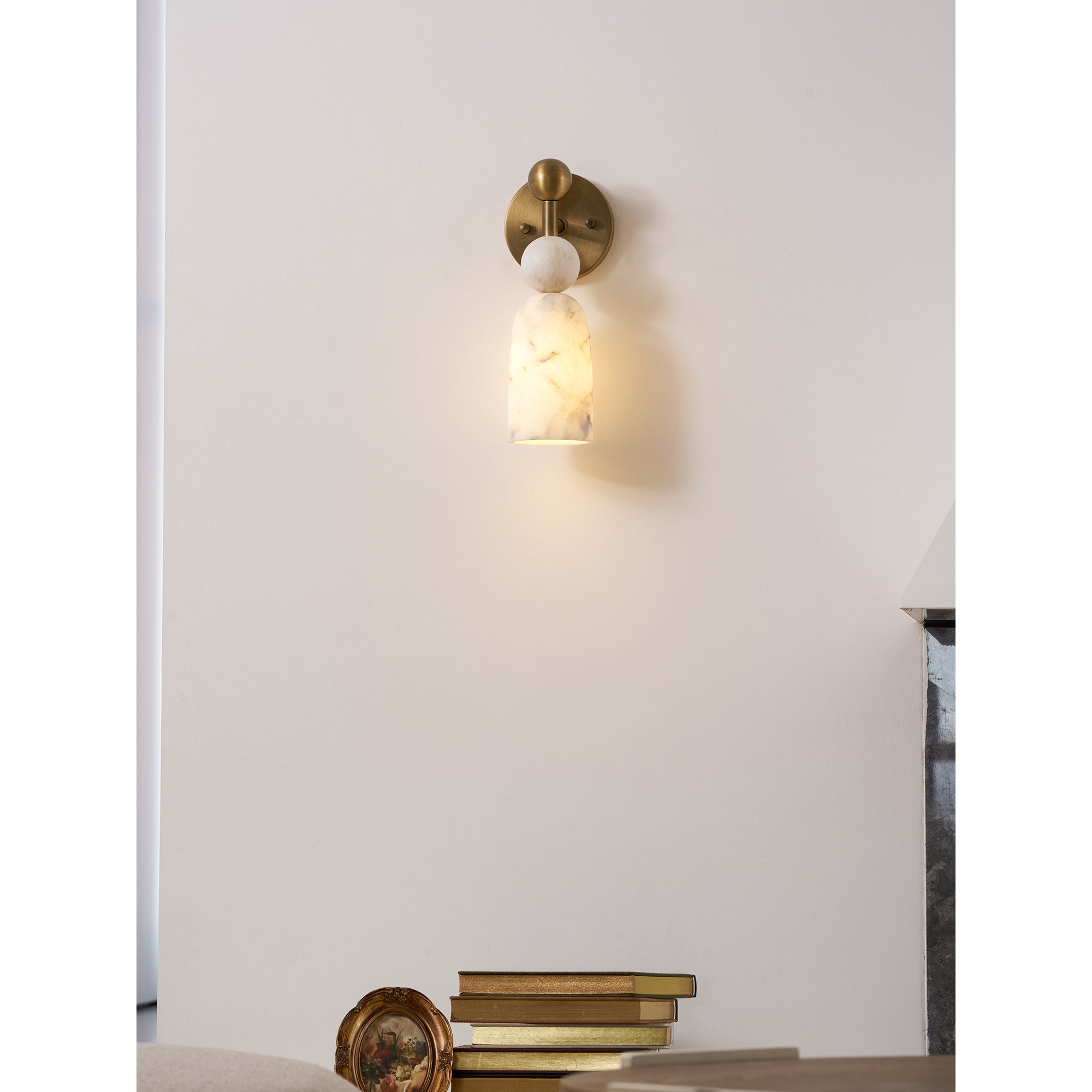 Dovergrove Alabaster Indoor Wall Light