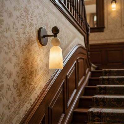 Dovergrove Alabaster Indoor Wall Light
