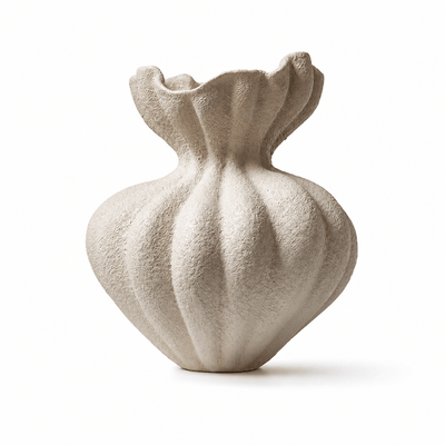 Fluted Bloom Ceramic Vase