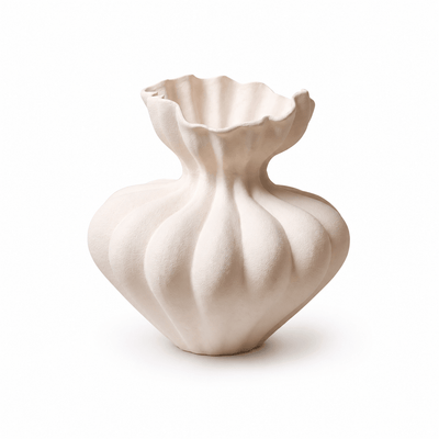 Fluted Bloom Ceramic Vase