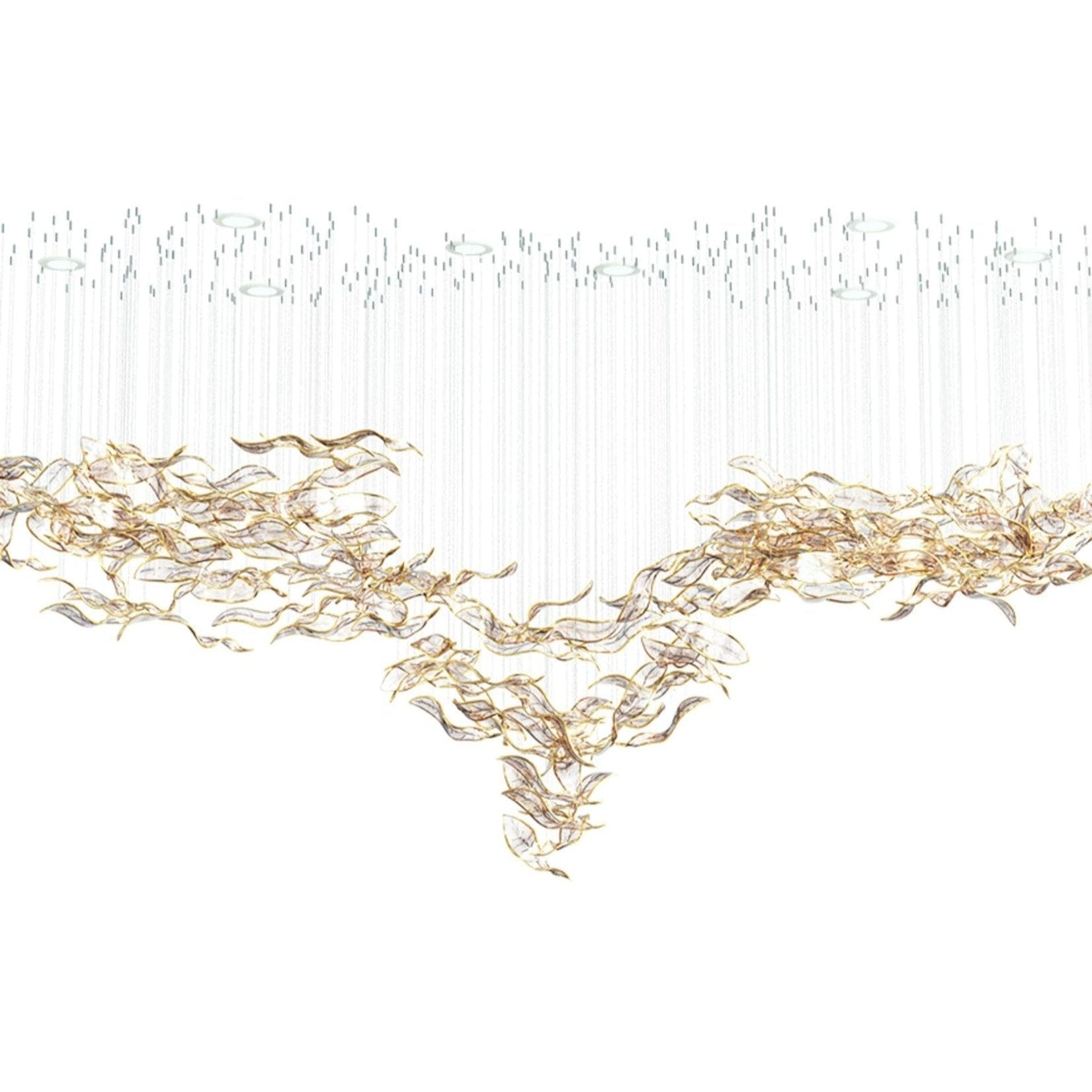 Velelora Chandelier Cascading Leaf Luxe