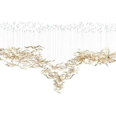 Velelora Chandelier Cascading Leaf Luxe