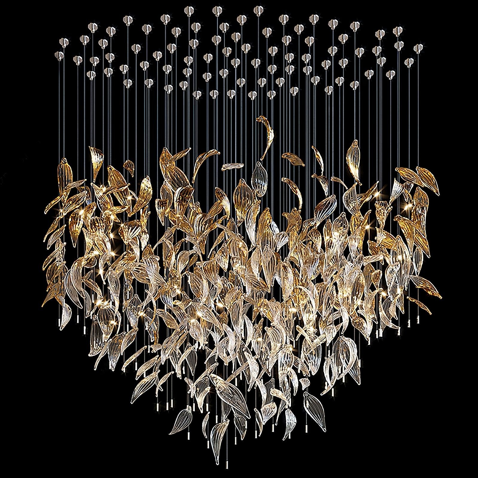 Velelora Chandelier Cascading Leaf Luxe
