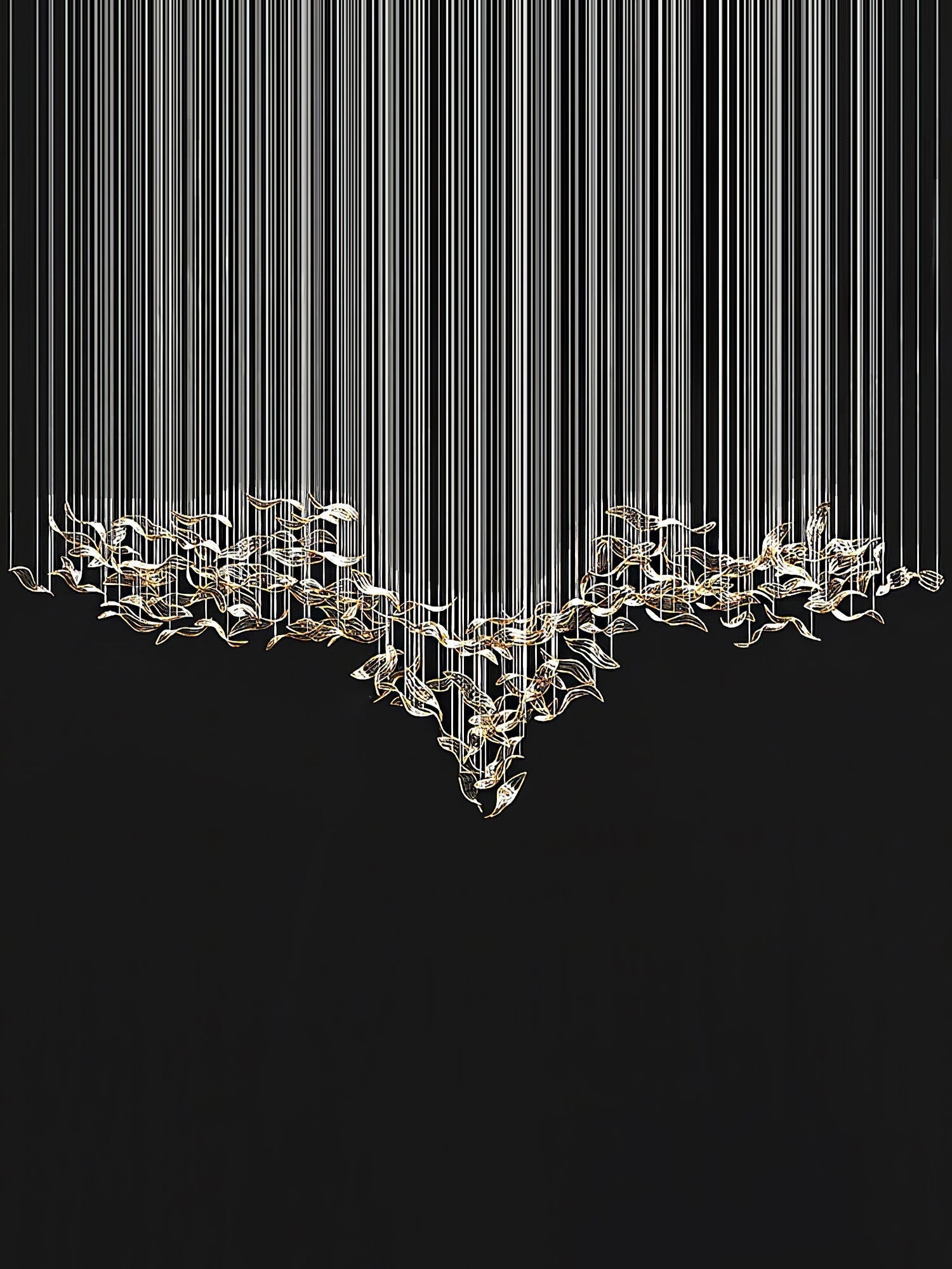 Velelora Chandelier Cascading Leaf Luxe