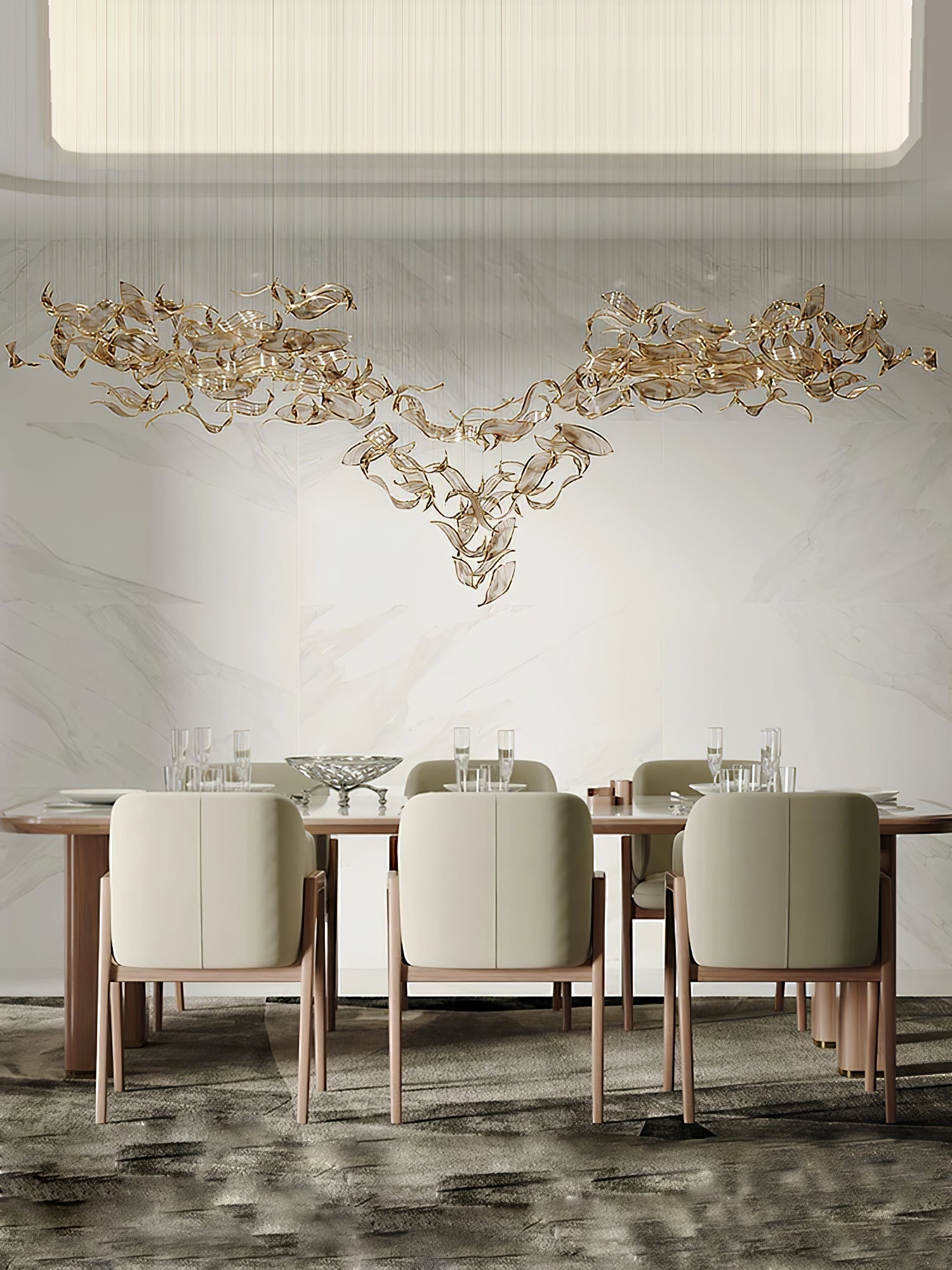 Velelora Chandelier Cascading Leaf Luxe