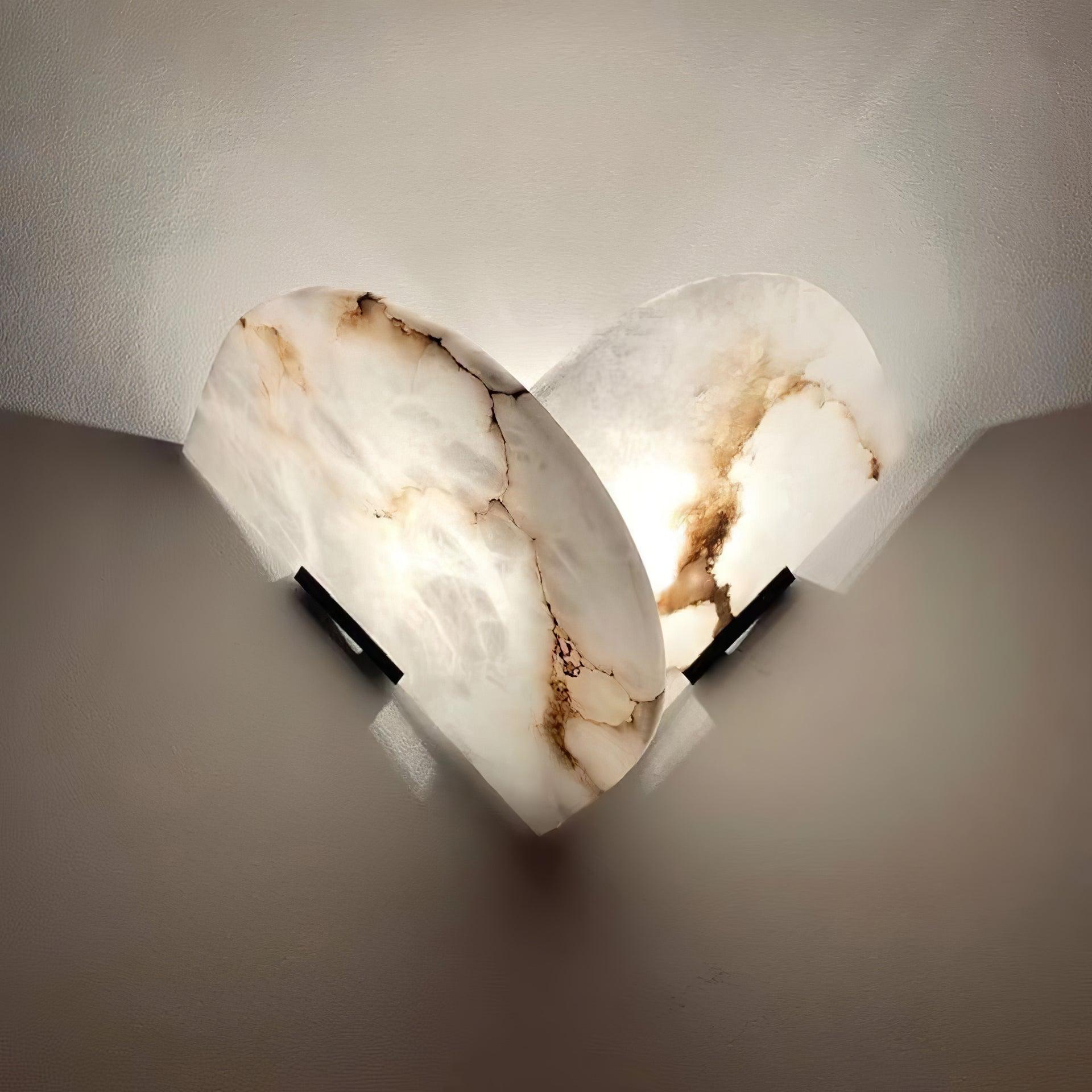 Pase Heart Alabaster Wall Light