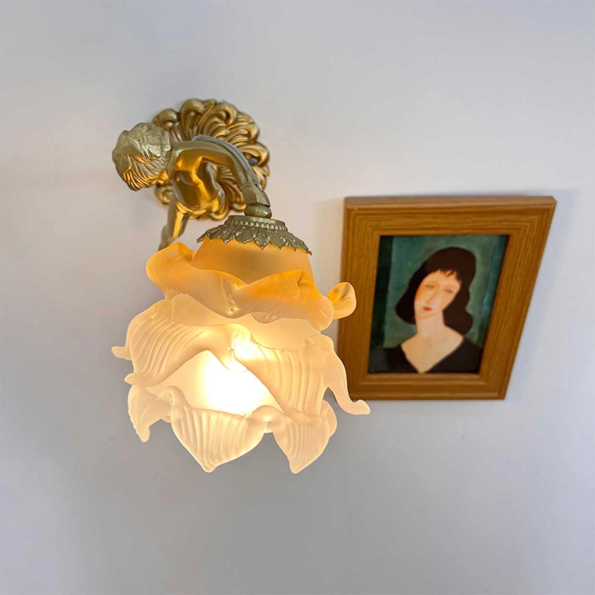 Bex Flying Angel Glass Wall Light