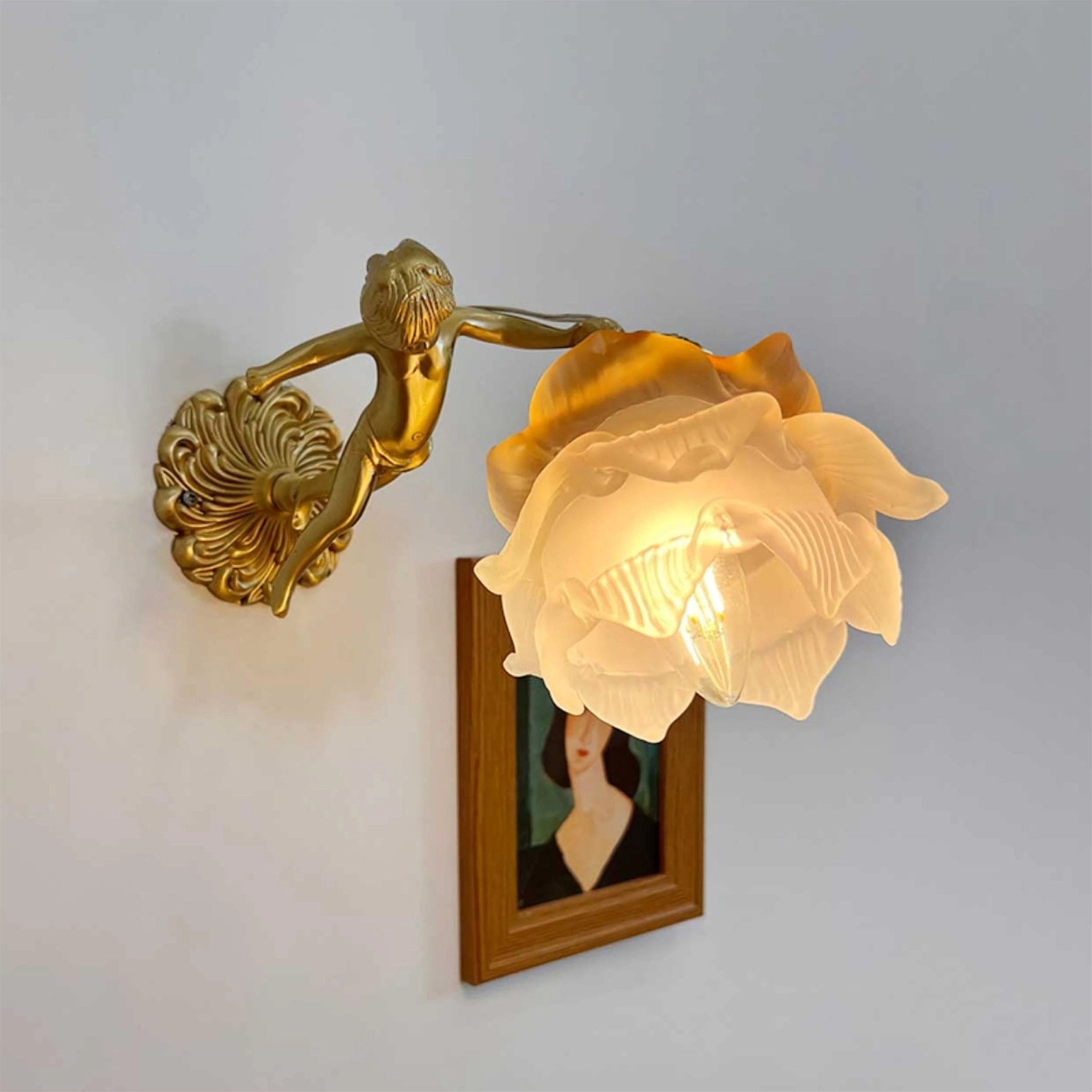 Bex Flying Angel Glass Wall Light