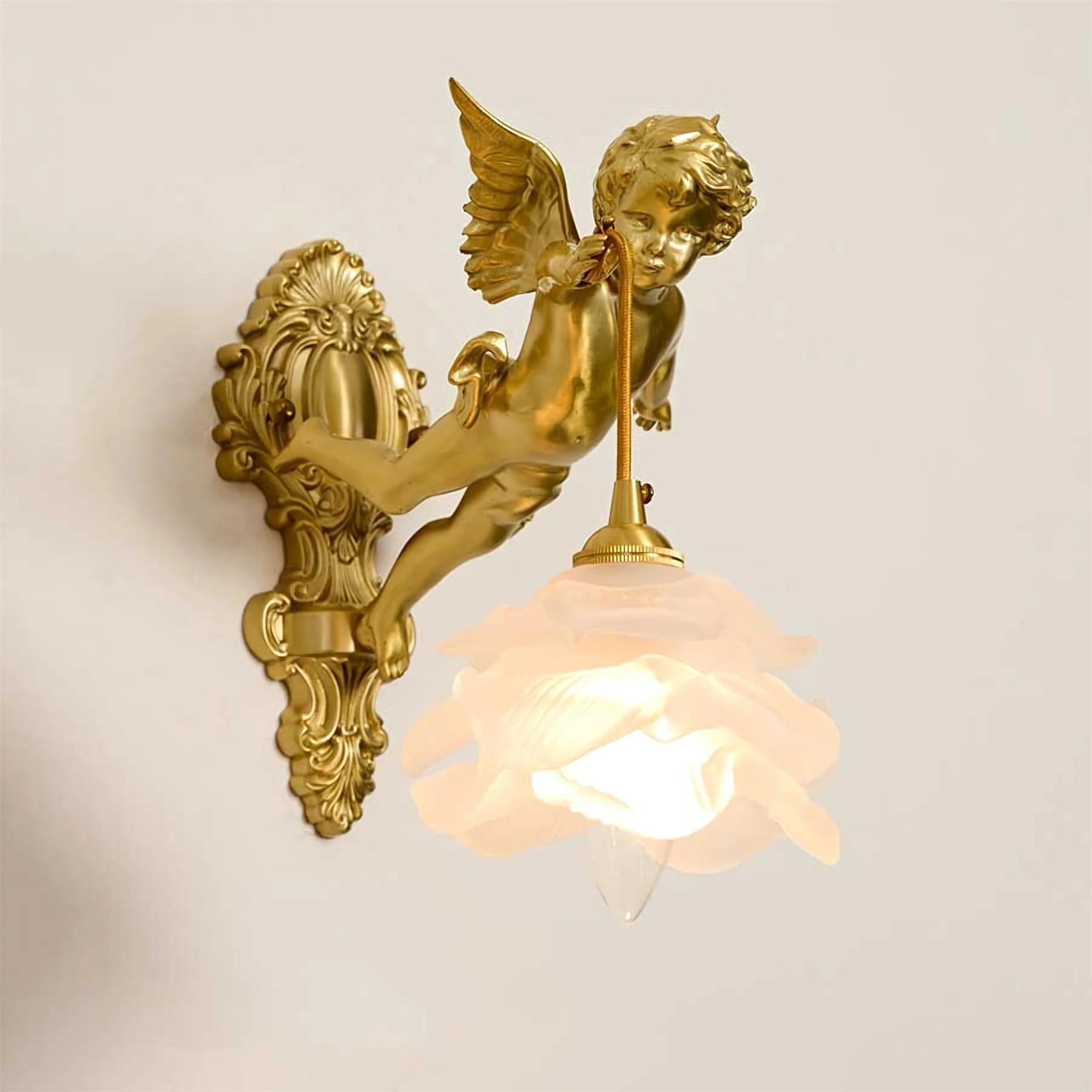 Bex Flying Angel Glass Wall Light