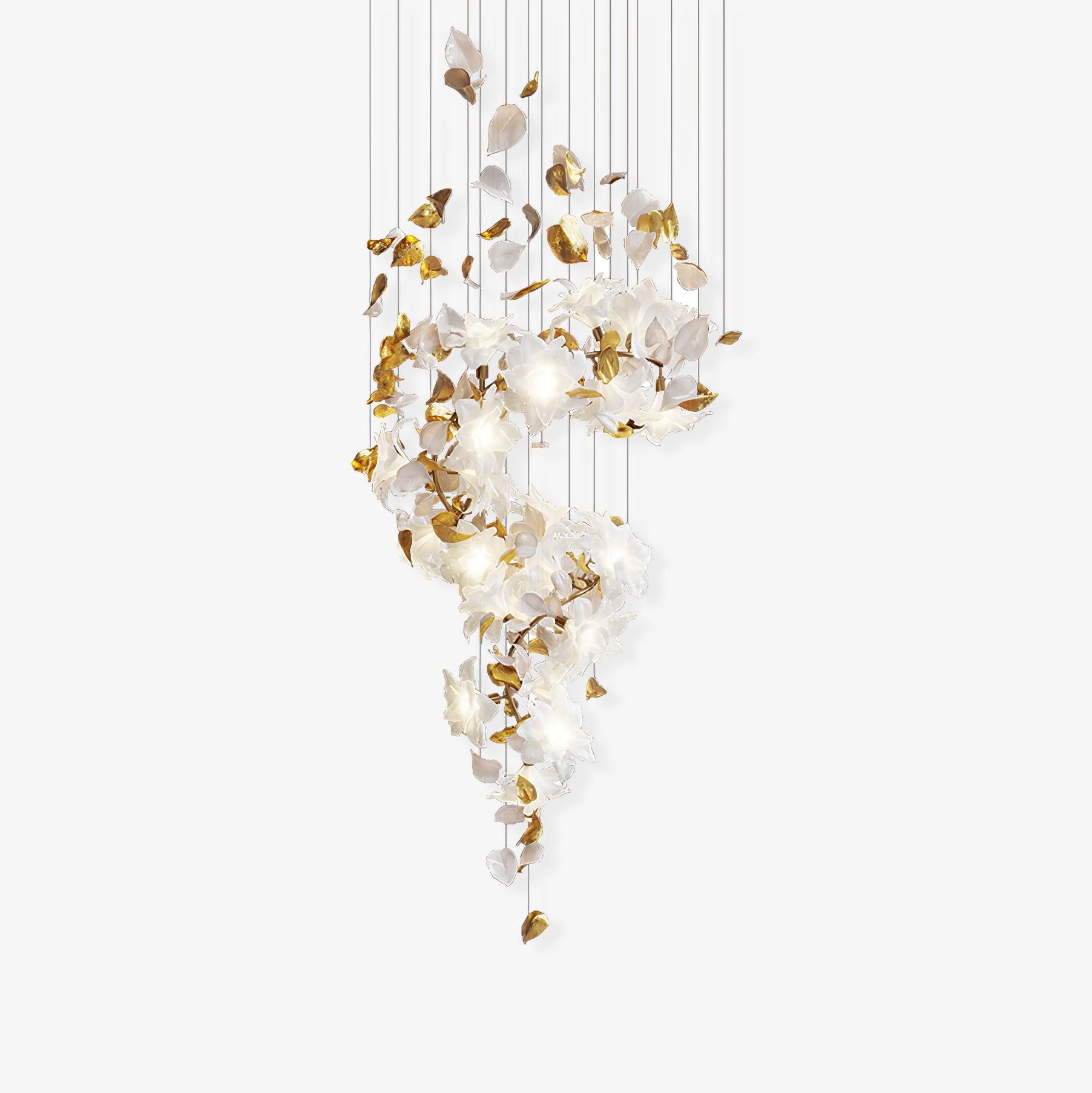 Araeos Flying Flowers Fluttering Brass Chandelier - Neutral Decor