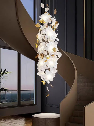 Araeos Flying Flowers Fluttering Brass Chandelier - Neutral Decor