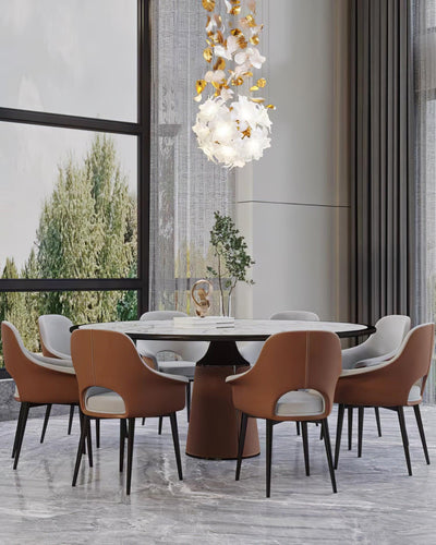 Araeos Flying Flowers Fluttering Brass Chandelier - Neutral Decor
