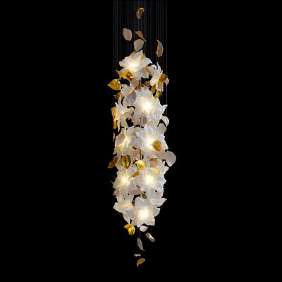 Araeos Flying Flowers Fluttering Brass Chandelier - Neutral Decor