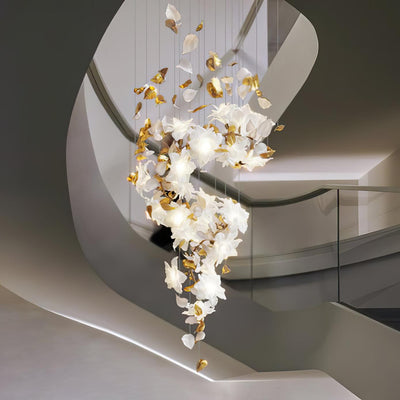Araeos Flying Flowers Fluttering Brass Chandelier - Neutral Decor