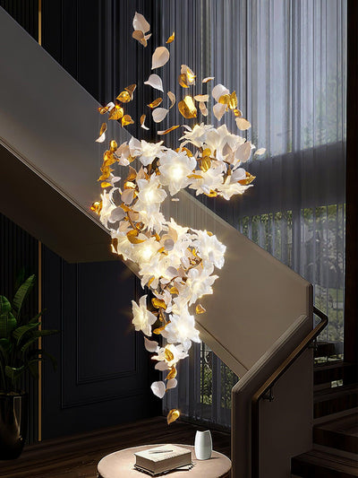 Araeos Flying Flowers Fluttering Brass Chandelier - Neutral Decor