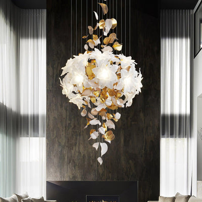 Araeos Flying Flowers Fluttering Brass Chandelier - Neutral Decor