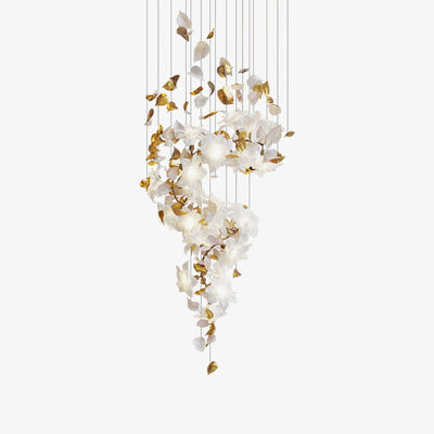 Araeos Flying Flowers Fluttering Brass Chandelier - Neutral Decor