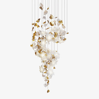 Araeos Flying Flowers Fluttering Brass Chandelier - Neutral Decor