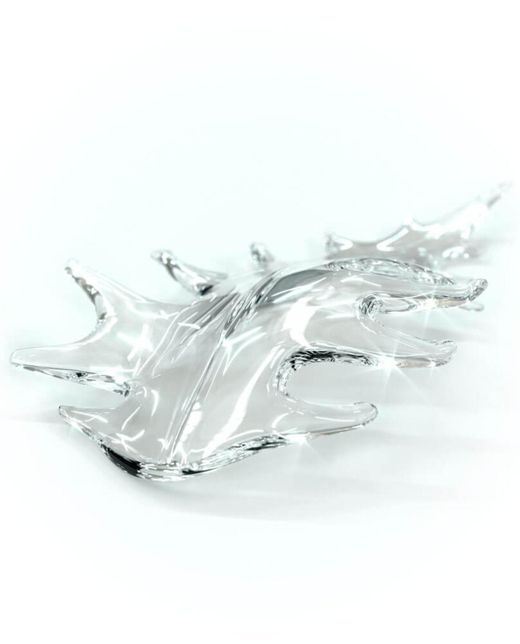 Cosolion Bird Amber Clear Glass Chandelier