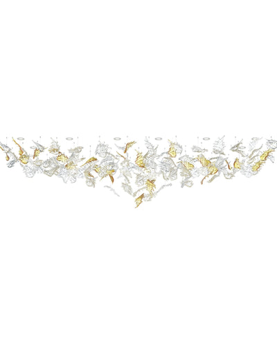 Cosolion Bird Amber Clear Glass Chandelier