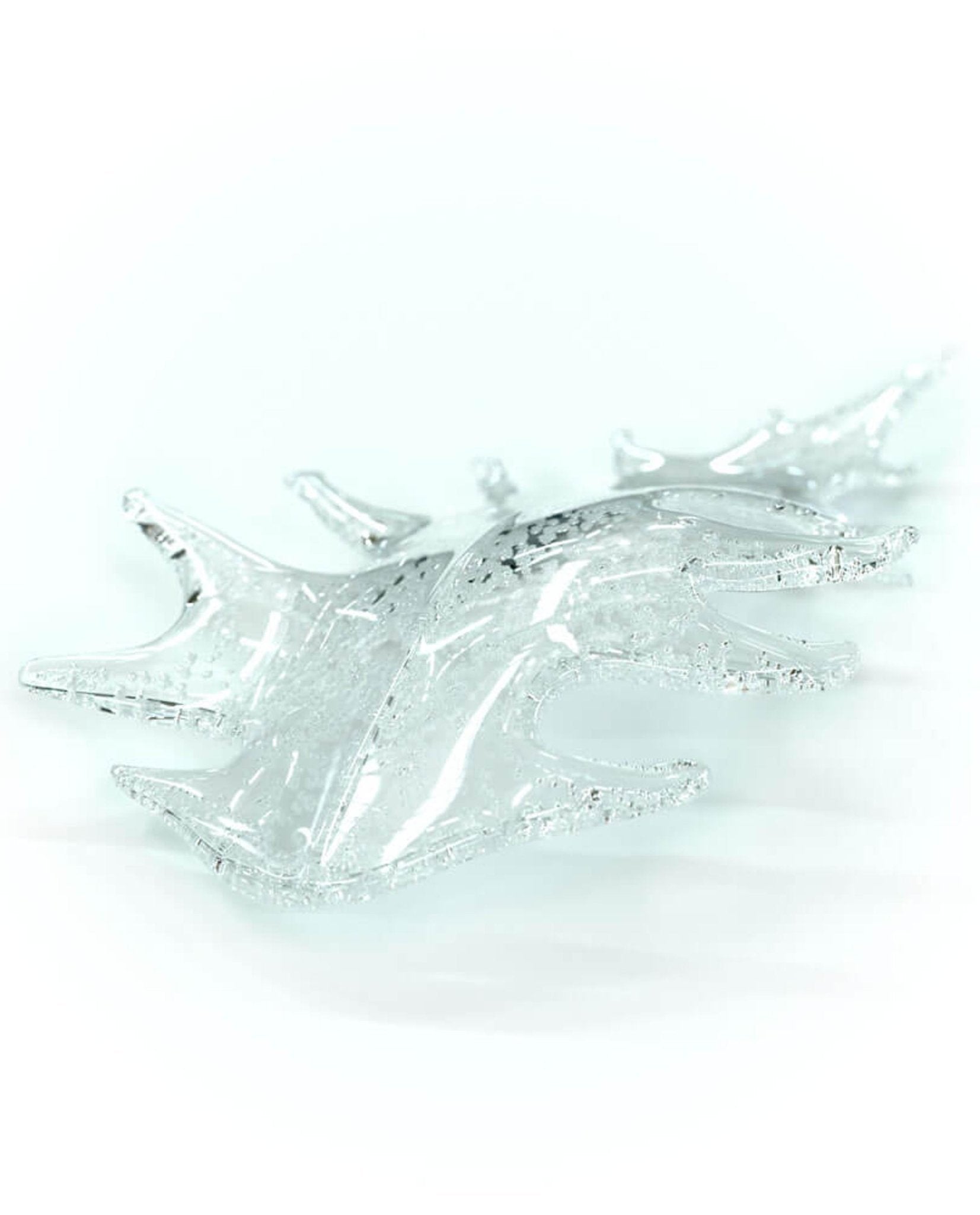 Cosolion Bird Amber Clear Glass Chandelier