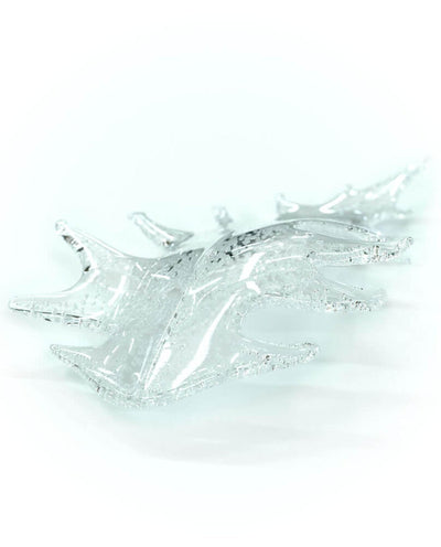 Cosolion Bird Amber Clear Glass Chandelier