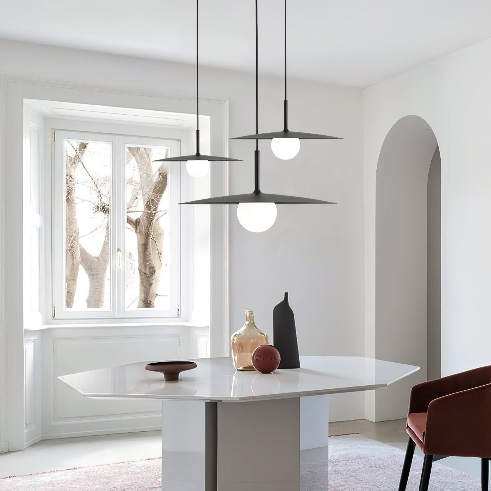 Norerise Pendant Lamp Plate Shade for Living Room