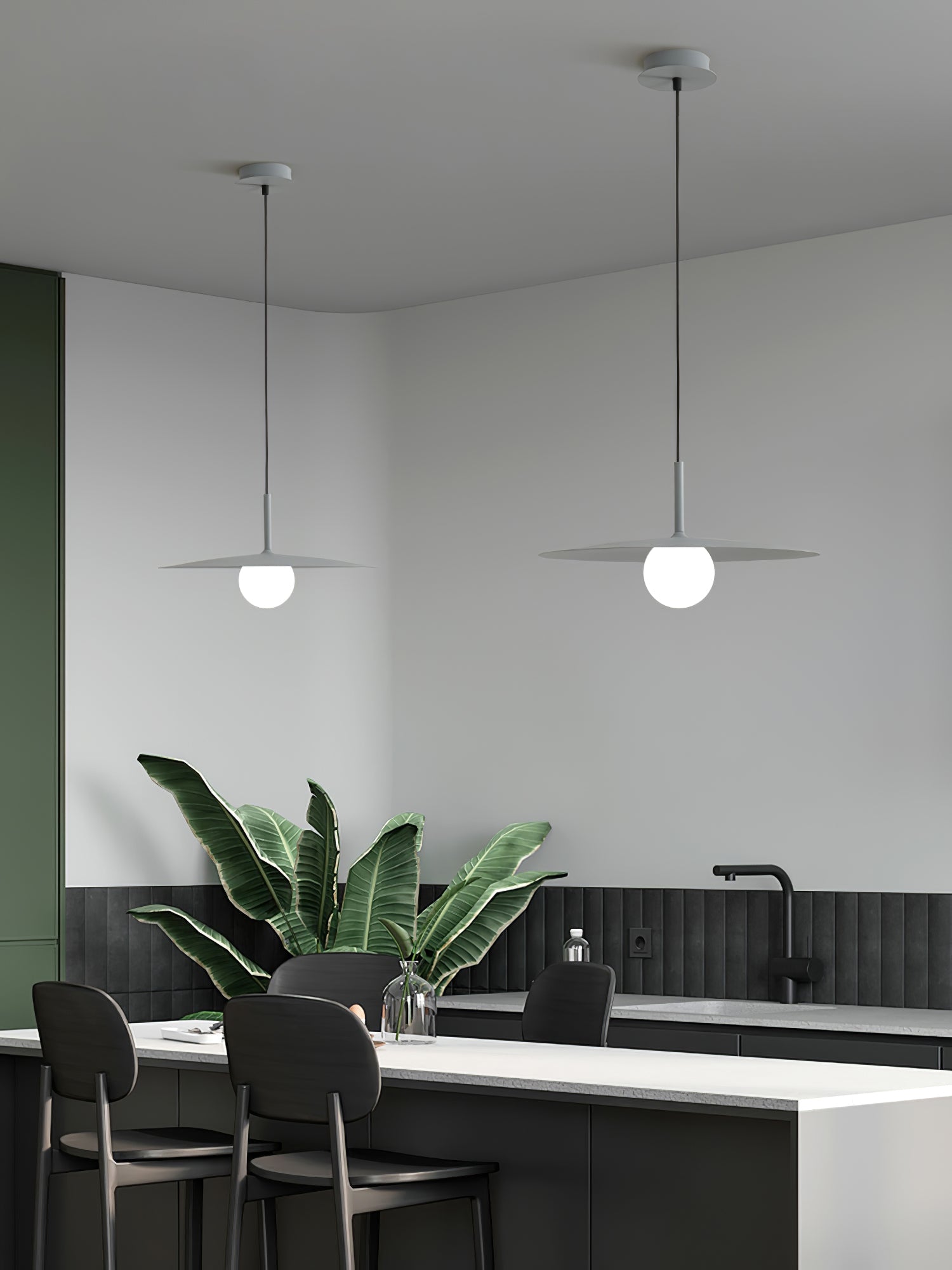 Norerise Pendant Lamp Plate Shade for Living Room