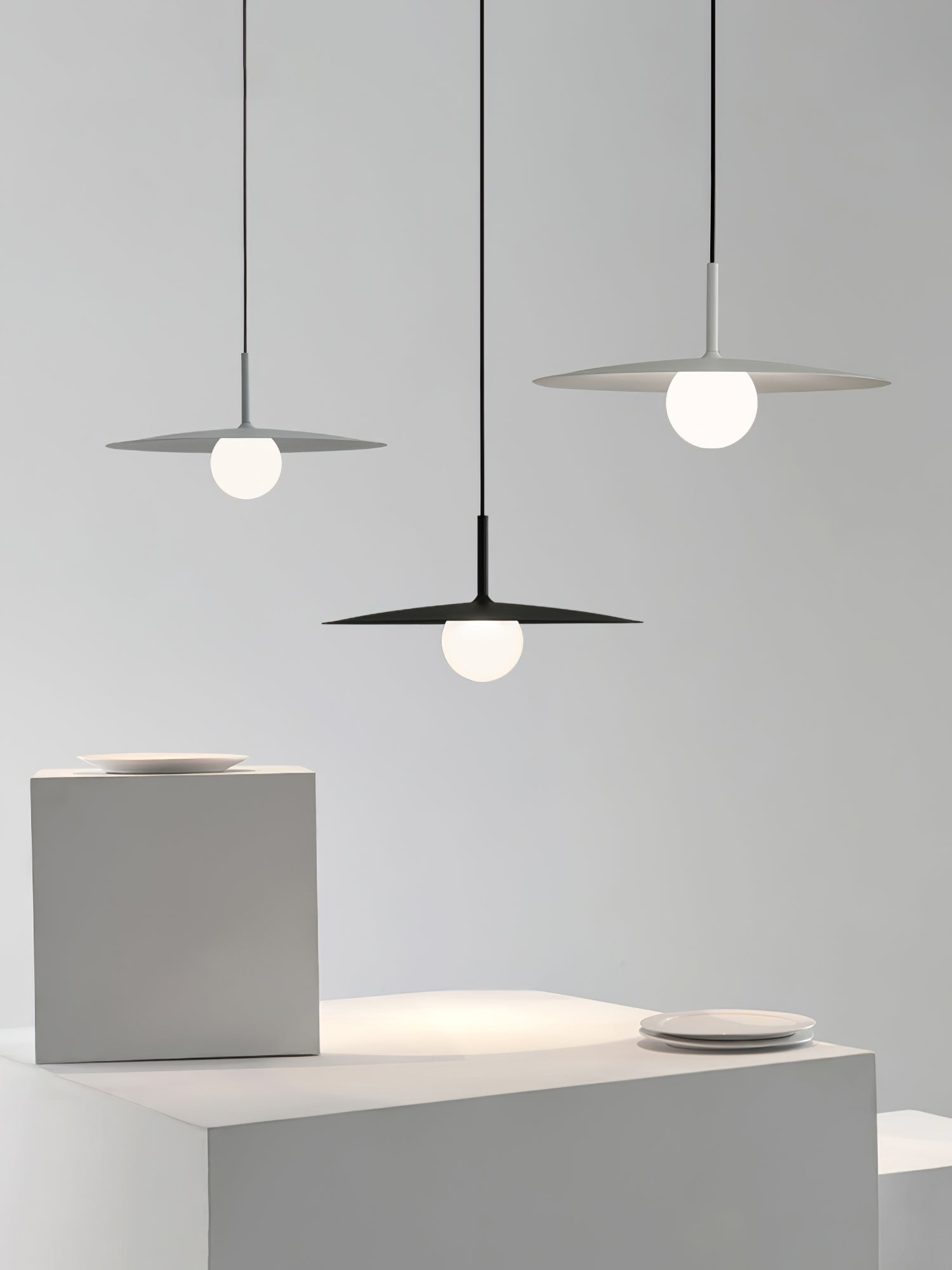 Norerise Pendant Lamp Plate Shade for Living Room