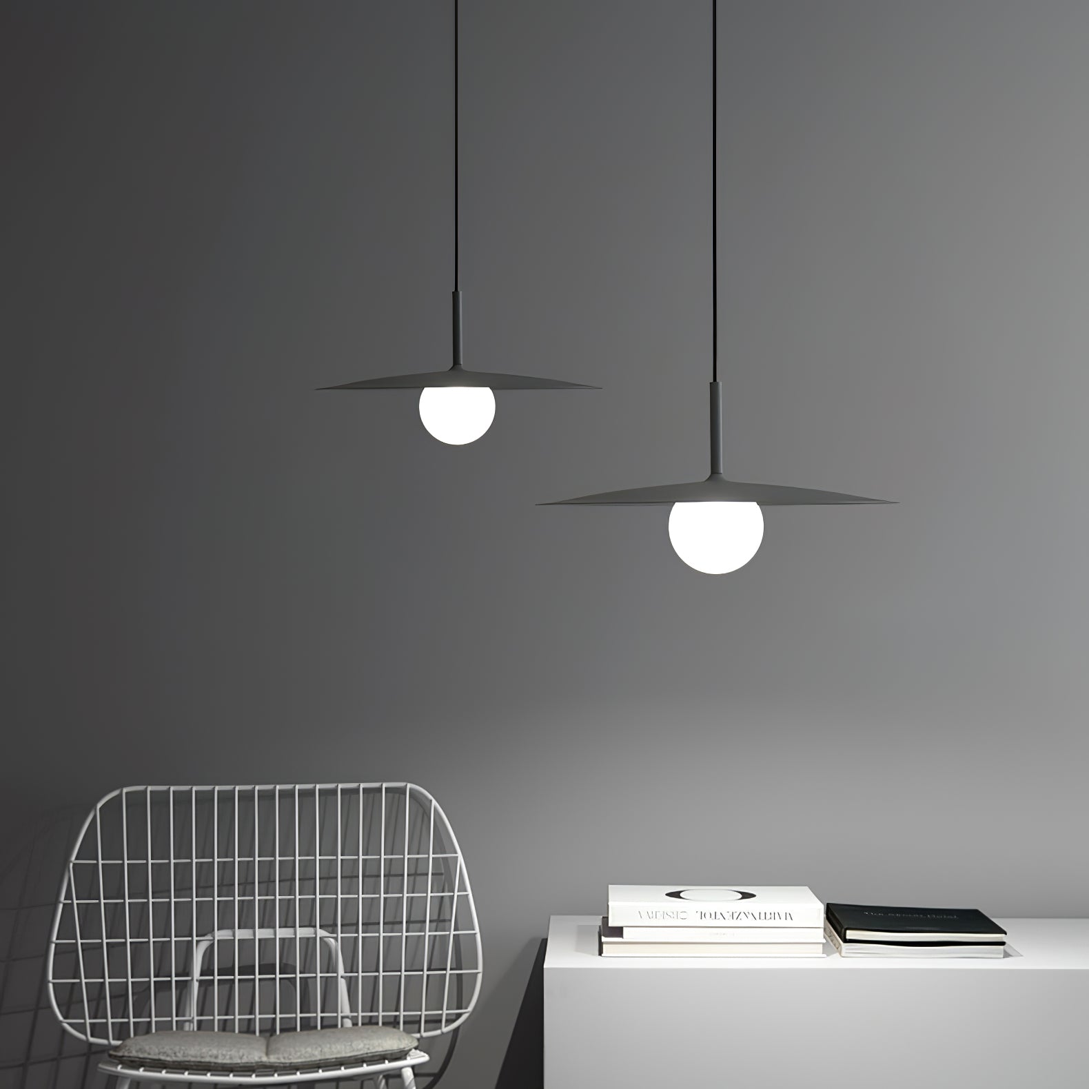 Norerise Pendant Lamp Plate Shade for Living Room