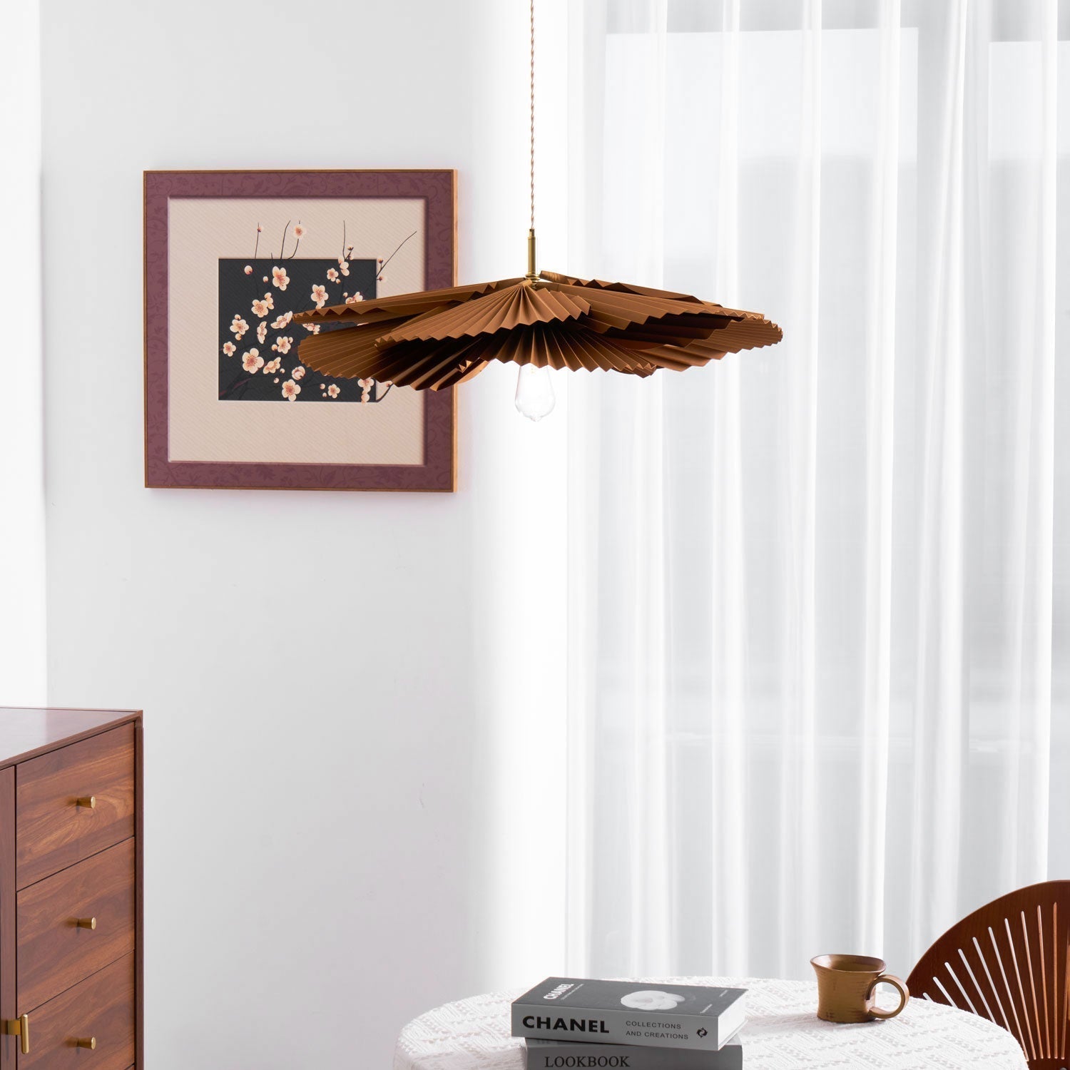 Wilto Pendant Lamp Lotus Leaf Folded Paper Floral