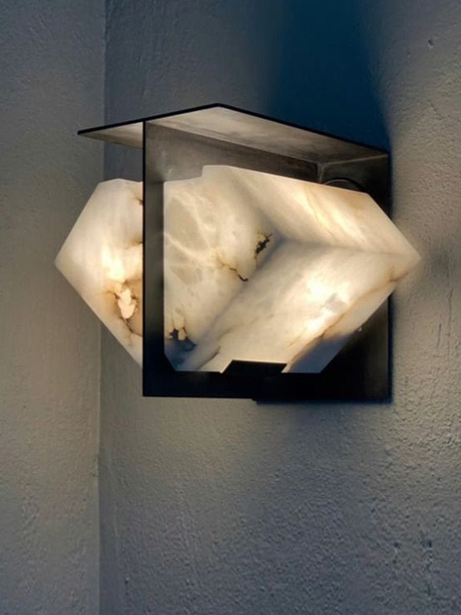 Albanelia Halo Alabaster Wall Sconce
