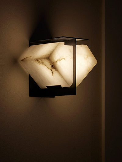 Albanelia Halo Alabaster Wall Sconce