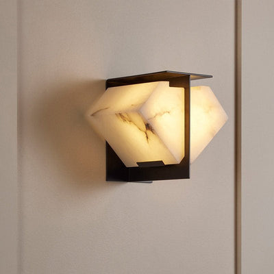 Albanelia Halo Alabaster Wall Sconce