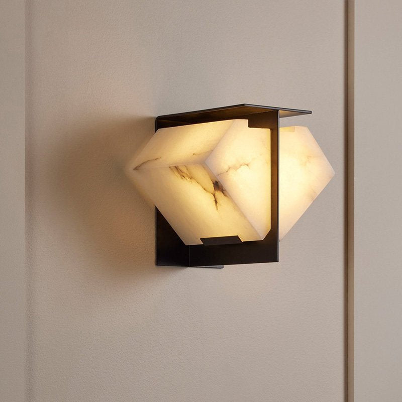 Albanelia Halo Alabaster Wall Sconce